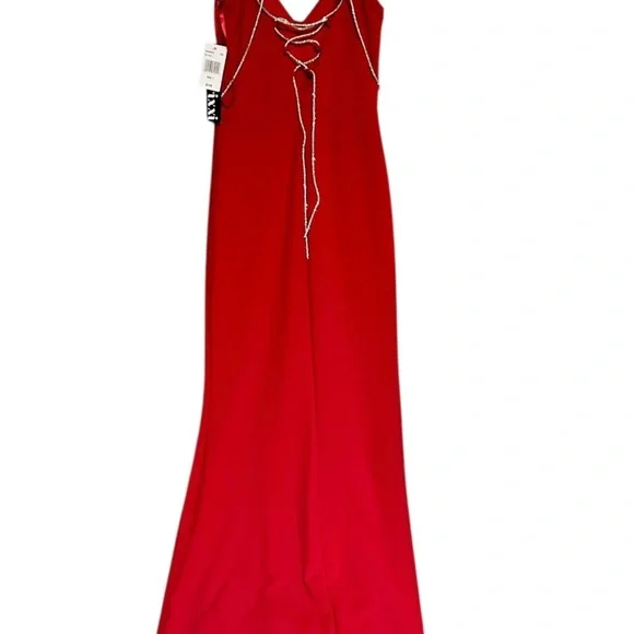 ❤️ NWT Trixxi Red Rhinestone Bodycon Dress – Size 3 – Glam Formal Look! - Picture 6 of 10